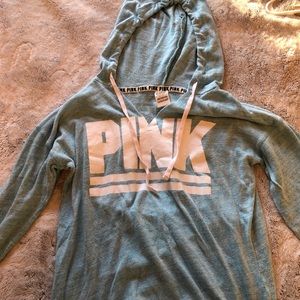 PINK light blue sweatshirt
